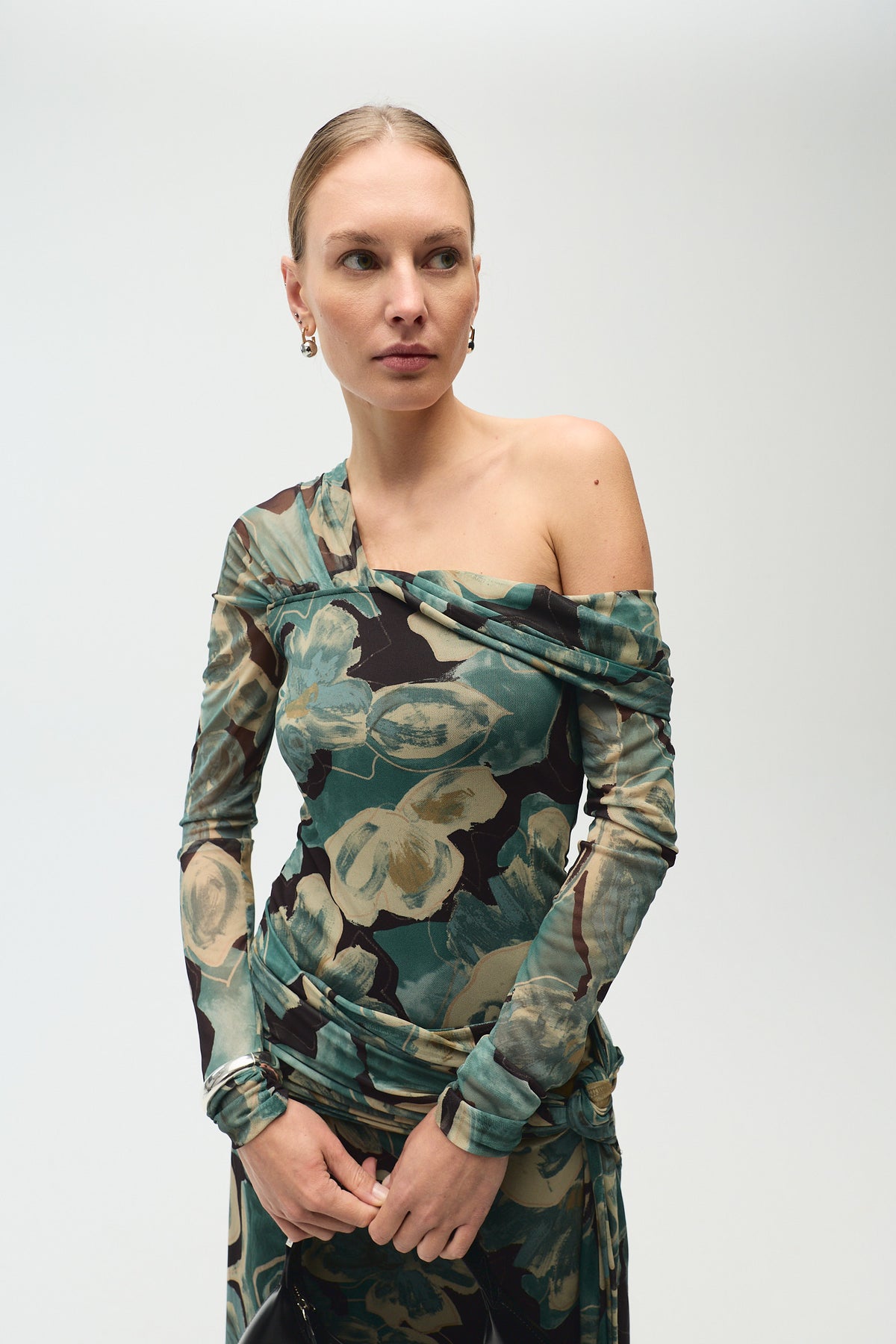 Odette Top, Aqua Print