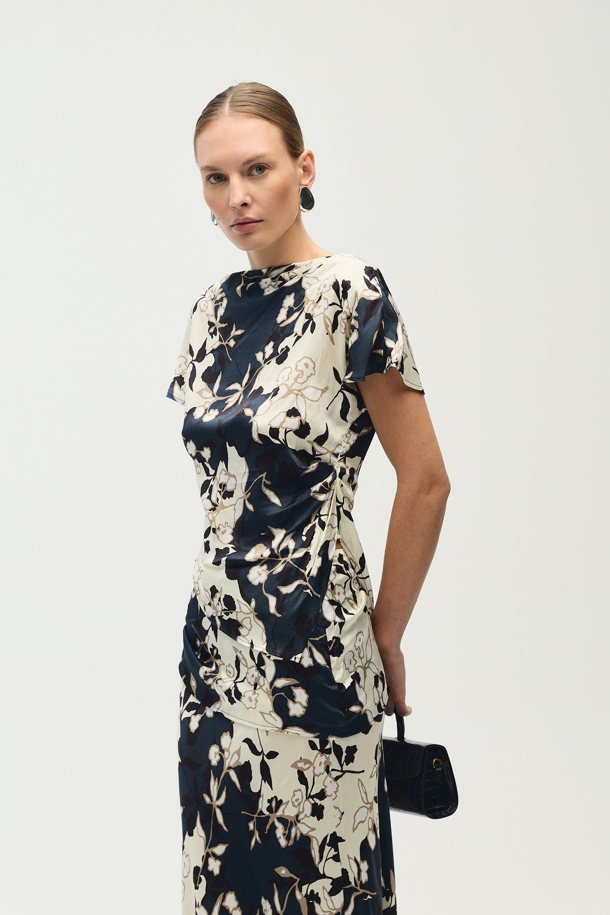 Camille Top, Bluebell Print