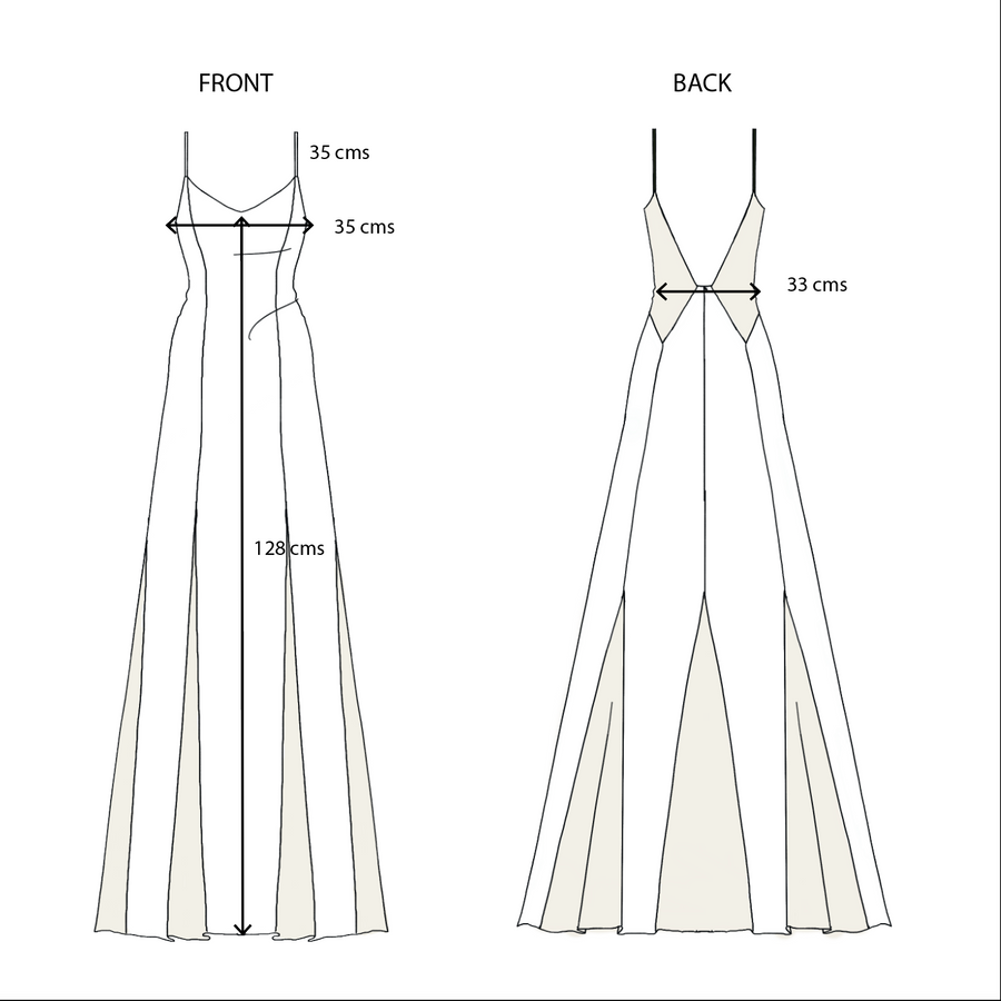 Size guide Eira Dress, Dark Green