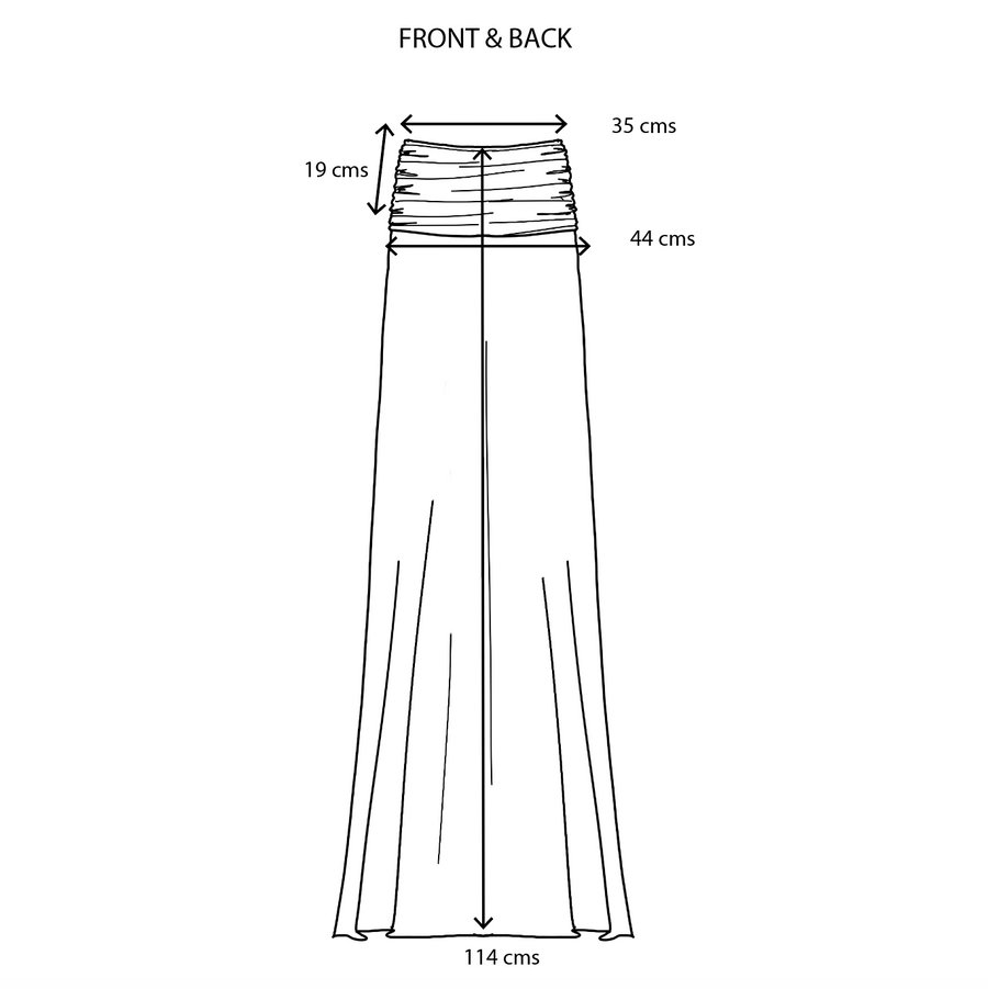 Size guide Falda Elise, Khaki