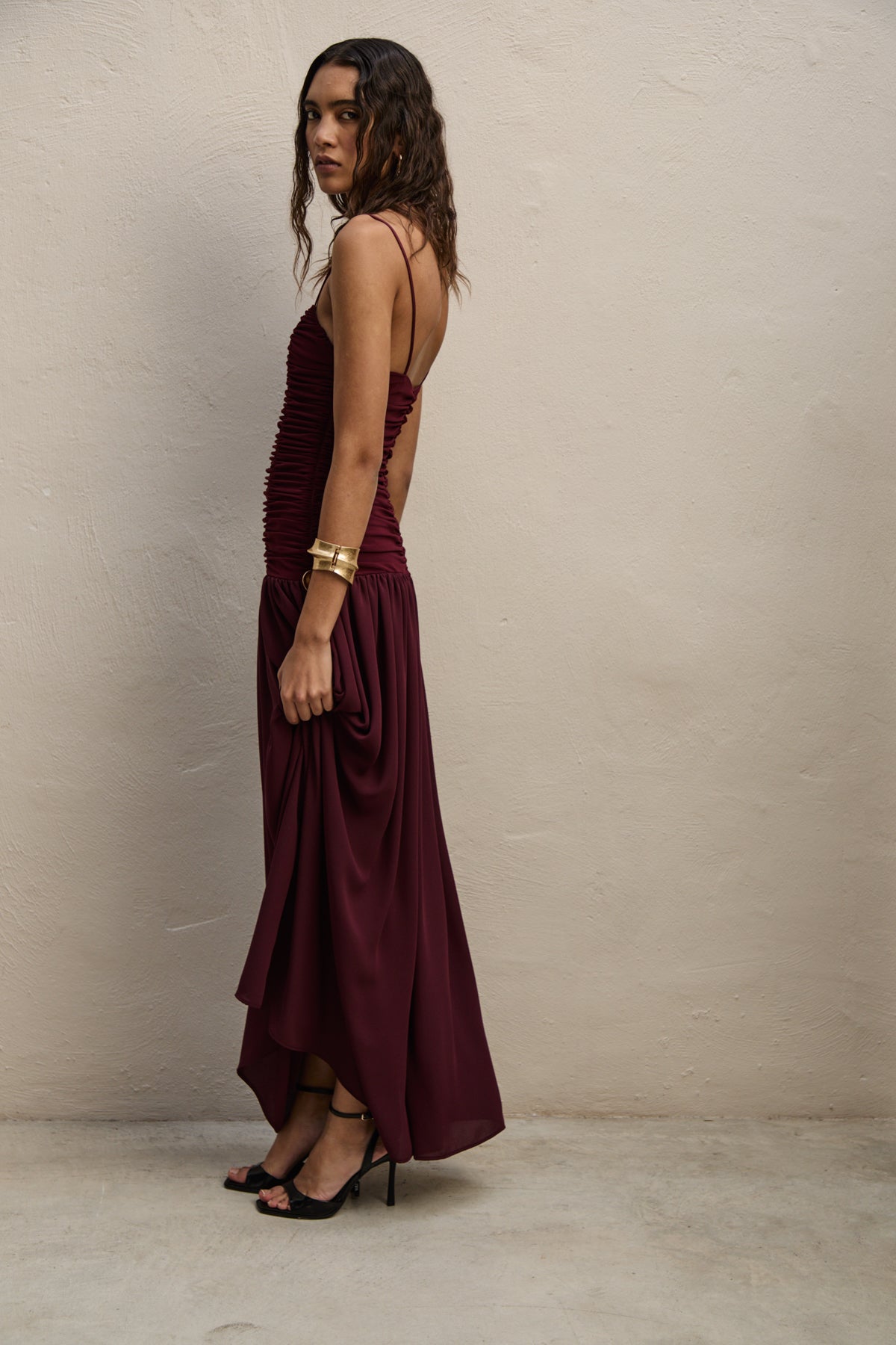 Ari Dress, Plum Georgette