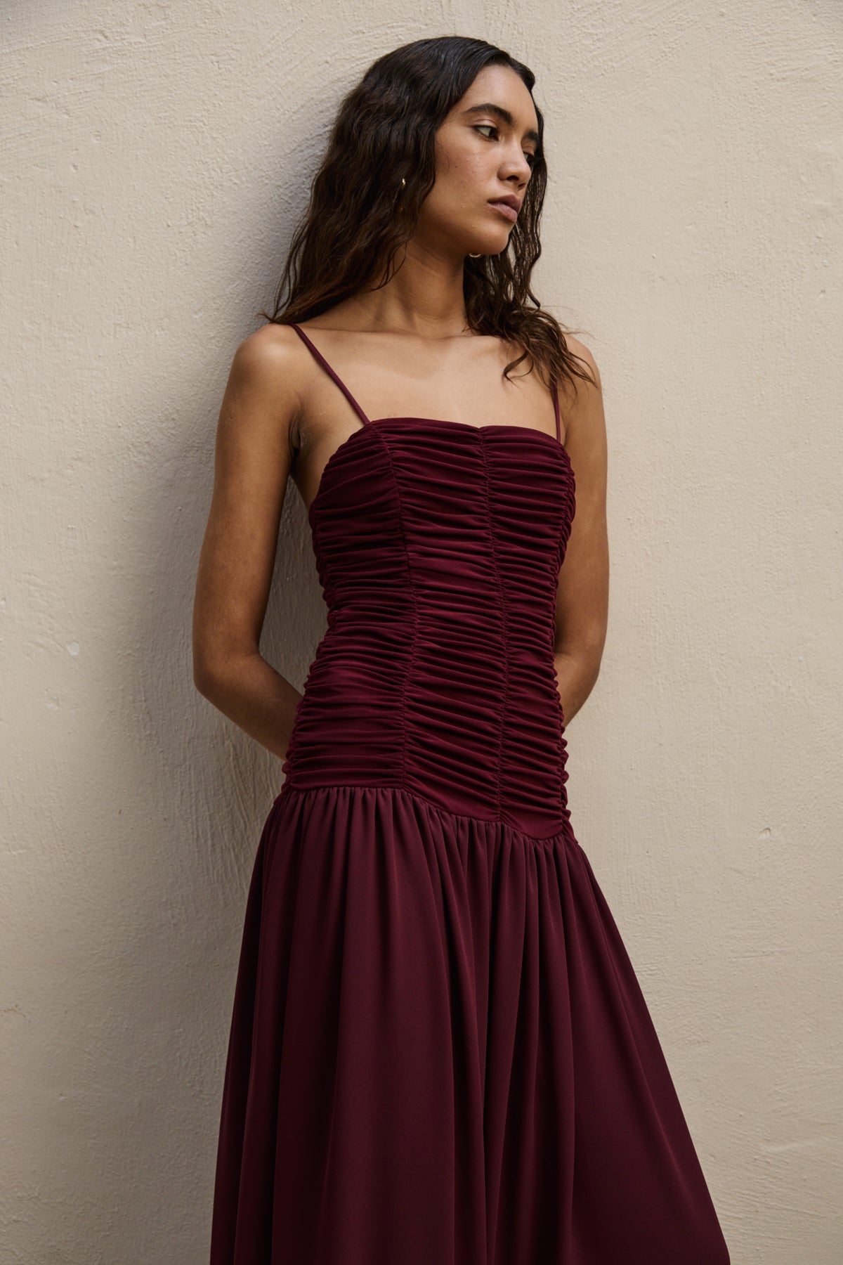 Ari Dress, Plum Georgette