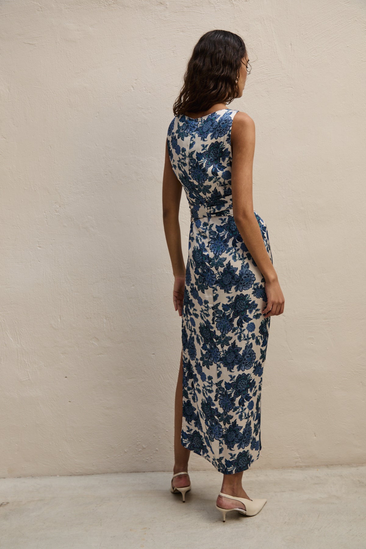 Audrey Dress, Blue Flower