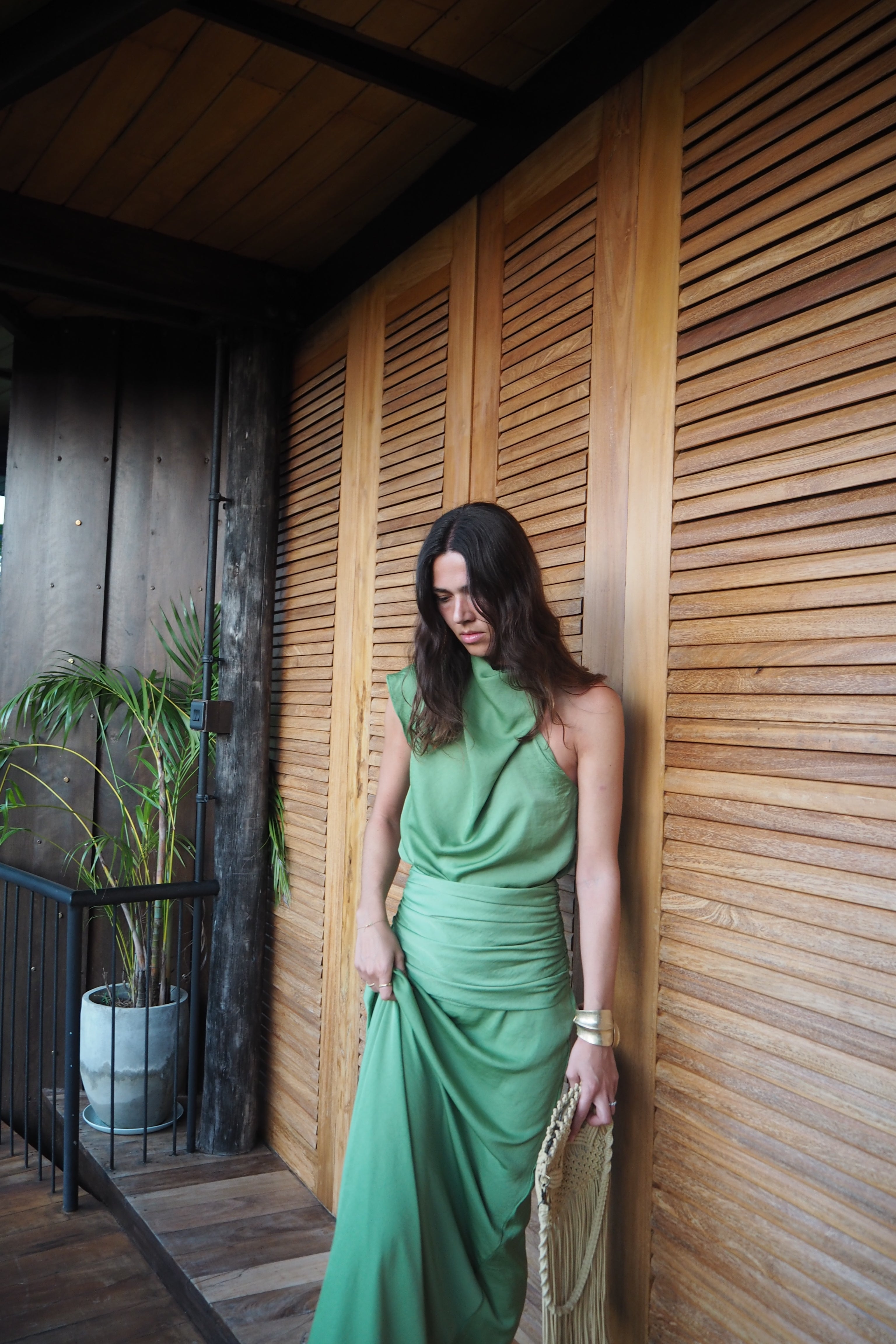 Paris Top, Green | Asymmetric Occasion Top Avec Studio Paris Top, Green | Asymmetric Occasion Top Avec Studio
