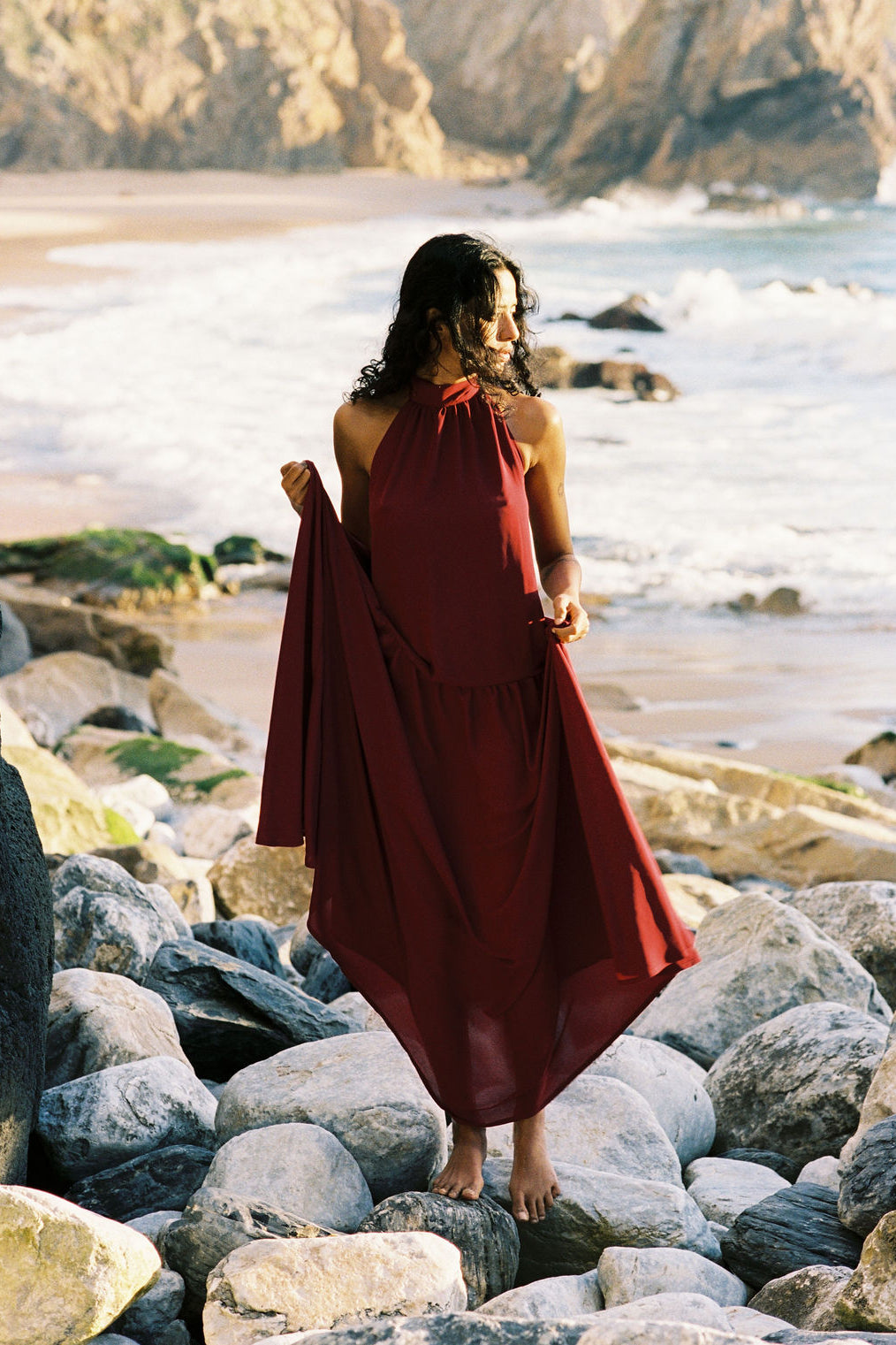 Ayla Dress, Burgundy