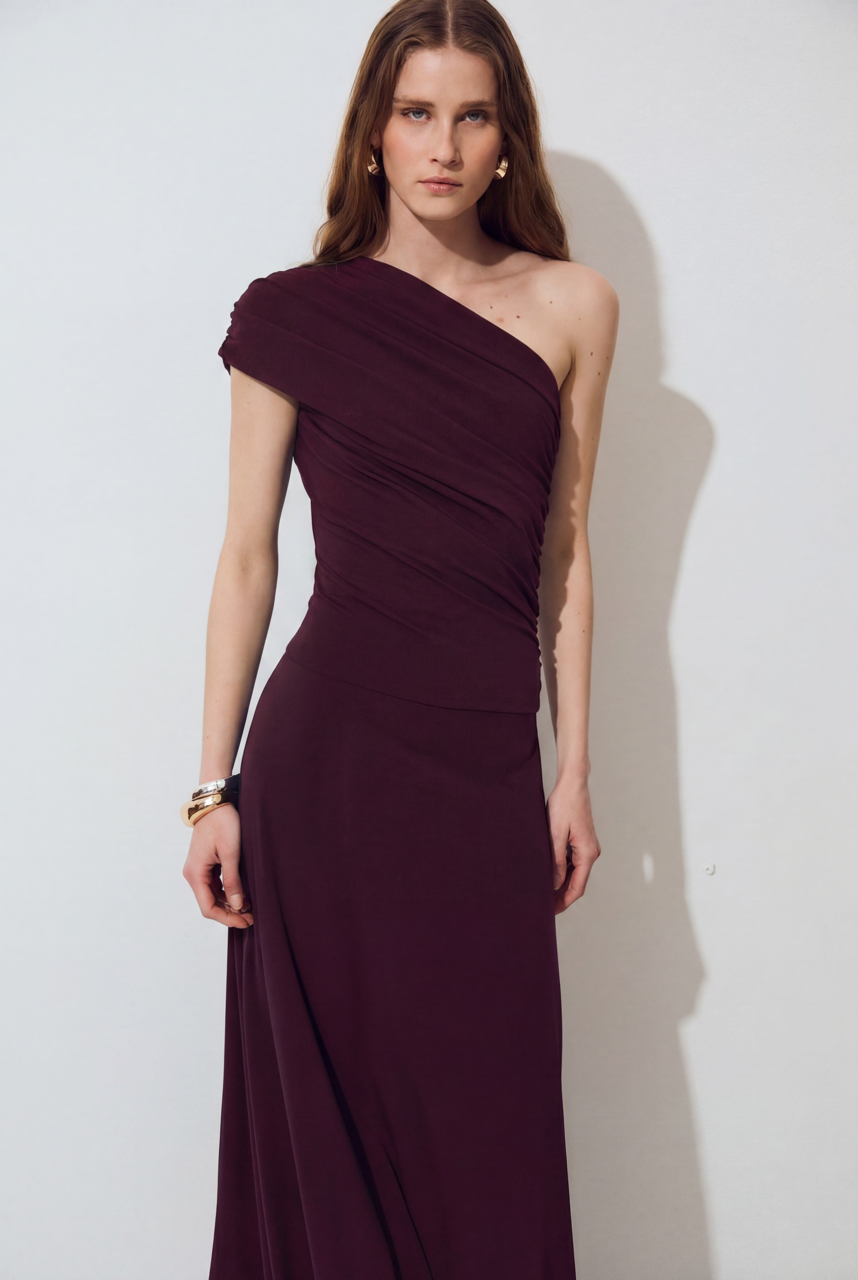 Agy Dress, Burgundy
