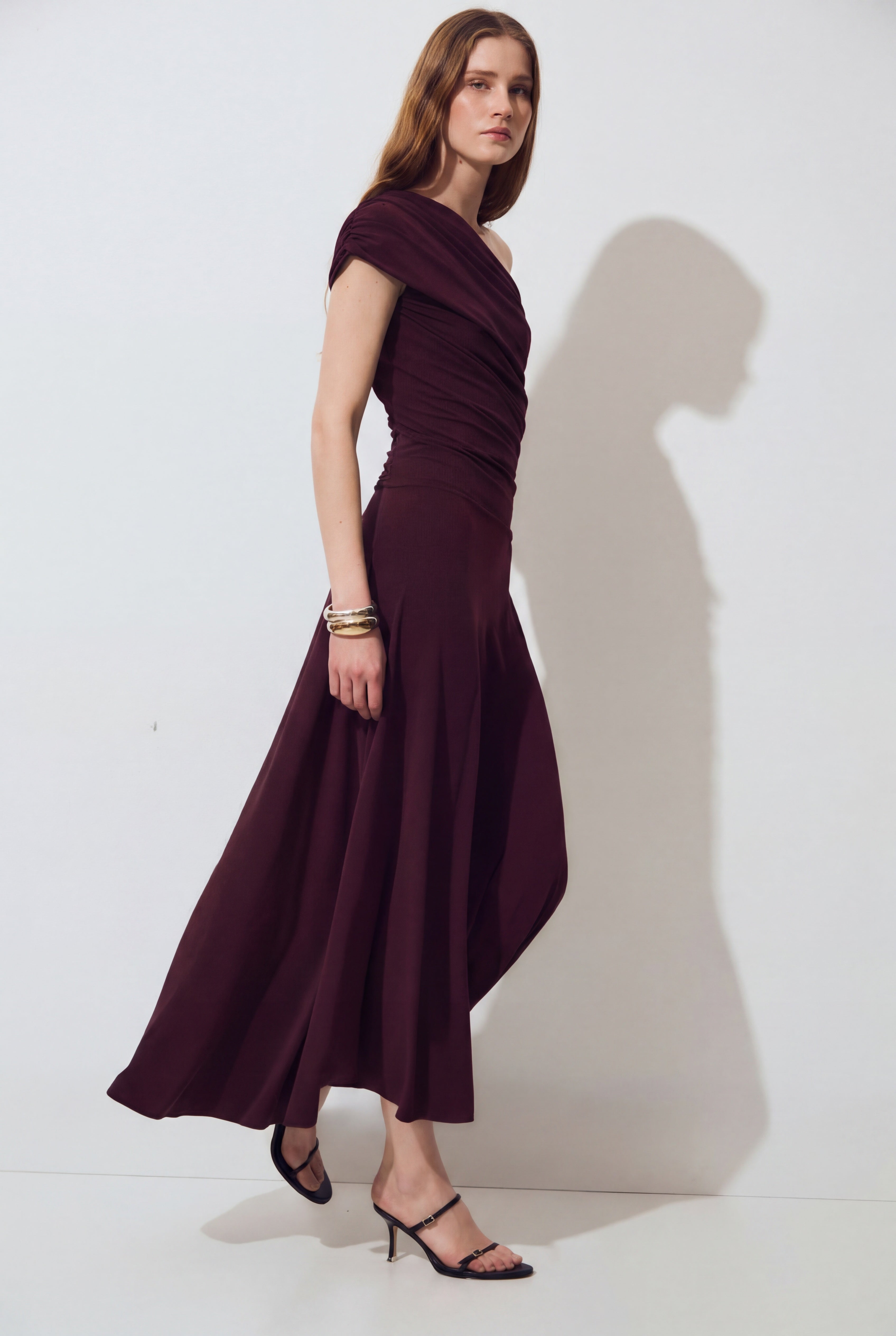 Agy Dress, Burgundy