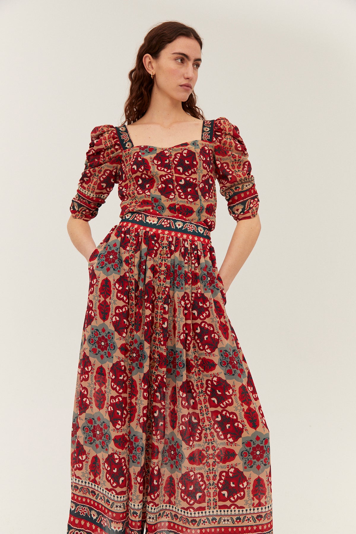 Ula Skirt, Mosaic Print