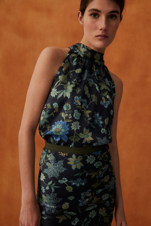 Keira Skirt, Navy Print